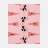 Midden-eeuws modern: roze koraalpatroon. fleece deken (Voorkant)