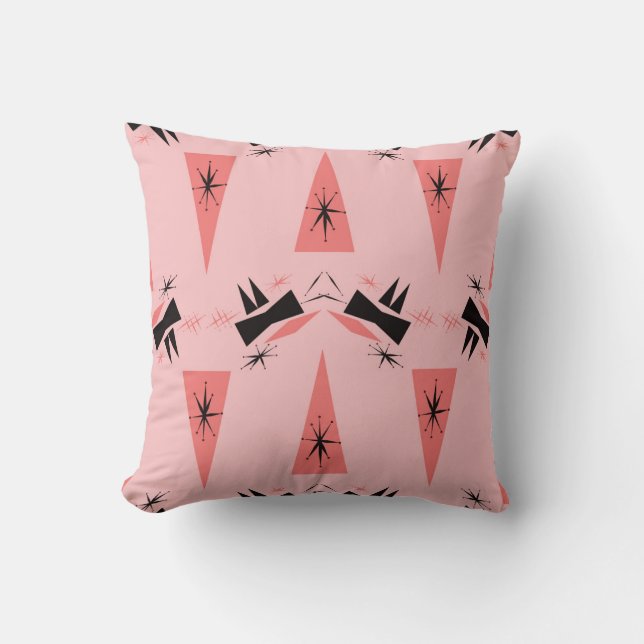 Midden-eeuws modern: roze koraalpatroon. kussen (Voorkant)