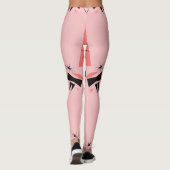 Midden-eeuws modern: roze koraalpatroon. leggings (Achterkant)