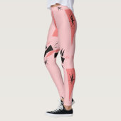 Midden-eeuws modern: roze koraalpatroon. leggings (Links)