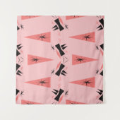 Midden-eeuws modern: roze koraalpatroon. wandkleed (Voorkant (horizontaal))