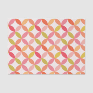 Midden eeuws modern roze rood oranje cirkels tissuepapier