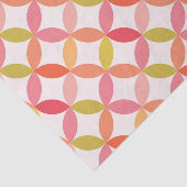 Midden eeuws modern roze rood oranje cirkels tissuepapier (Detail)