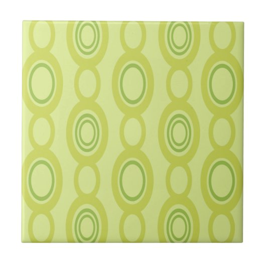 Midden eeuws modern schakelketting Chartreuse Tegeltje (Voorkant)