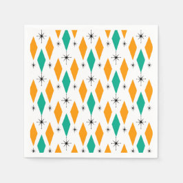 Midden-eeuws modern tijdperk diamanten Sinaasappel Servetten