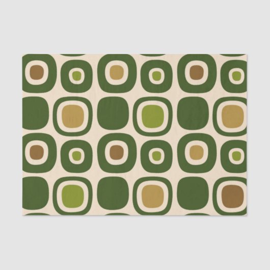 Midden-eeuws modern tuin pad patroon tissuepapier (Voorkant)