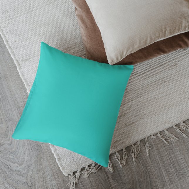 Midden-eeuws modern turquoise blauw kussen (Creator heeft geüpload)