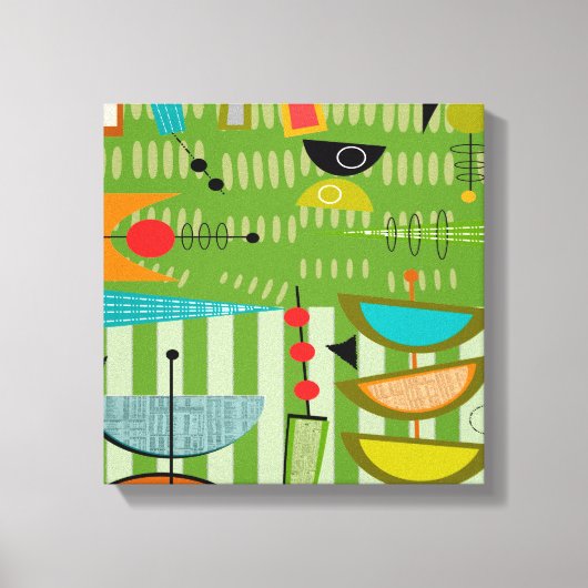 Midden-eeuws modern verpakt canvas Abstract #18 Afdruk (Voorkant)
