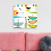 Midden-eeuws modern verpakt canvas Abstract #1A (Insitu (Woonkamer))