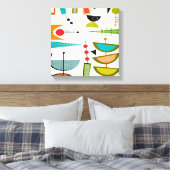 Midden-eeuws modern verpakt canvas Abstract #1A (Insitu (Slaapkamer))