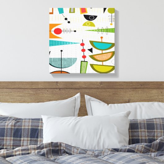 Midden-eeuws modern verpakt canvas Abstract #1A (Insitu (Slaapkamer))