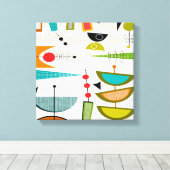 Midden-eeuws modern verpakt canvas Abstract #1A Afdruk (Insitu (Houten vloer))