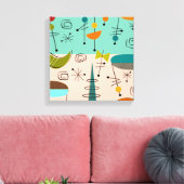 Midden-eeuws modern verpakt canvas Abstract #62 (Insitu (Woonkamer))