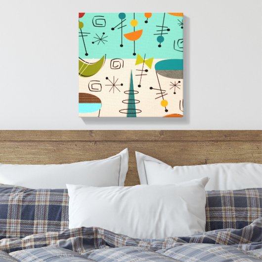 Midden-eeuws modern verpakt canvas Abstract #62 (Insitu (Slaapkamer))