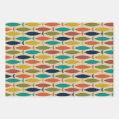 Midden-eeuws modern vispatroon inpakpapier vel (Voorkant 3)