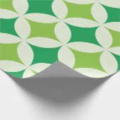 Midden eeuws modern wit groene stervormige patrone cadeaupapier (Hoek)