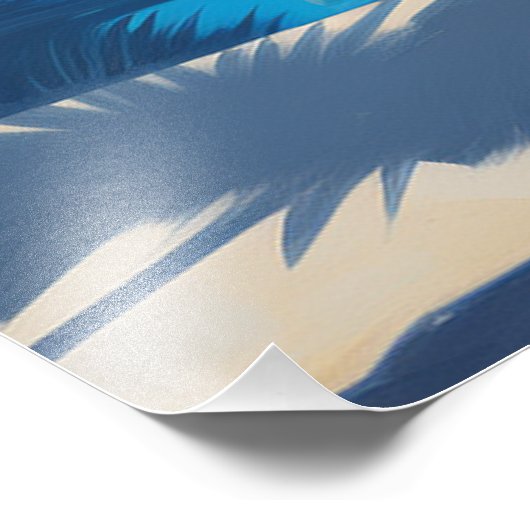 Midden-eeuws modern zwembad foto afdruk (Hoek)