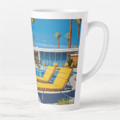 Midden-eeuws modern zwembad latte mok (Rechts)