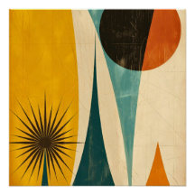 Midden eeuws moderne abstracte geometrische kunst