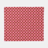 Midden eeuws moderne atoomprint - donkerrood fleece deken (Voorkant (Horizontaal))