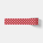 Midden eeuws moderne atoomprint - donkerrood grosgrain lint (Voorkant)