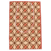 Midden eeuws moderne atoomprint - Pastelperzik Medium Cadeauzakje (Voorkant)