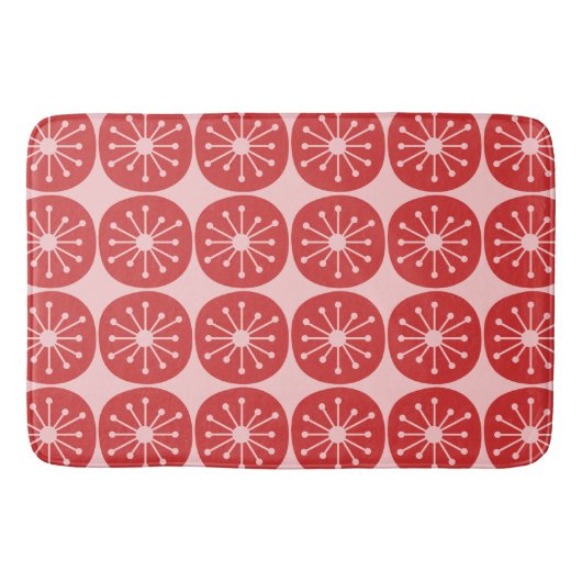 Midden eeuws moderne atoomstippen retro patroon  badmat (Voorkant)