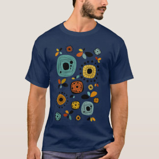 Midden eeuws moderne bloemenpatroon 2 meisje t-shirt