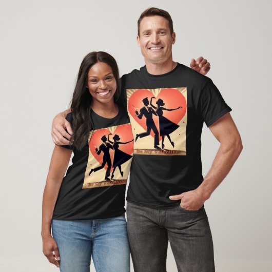 Midden eeuws moderne dansend Valentijnskoppel T-shirt (Unisex)
