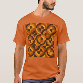 Midden eeuws moderne geometrisch abstract patroon t-shirt