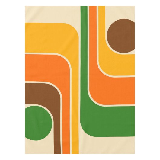 Midden eeuws moderne geometrisch ontwerp tafelkleed (Voorkant)