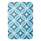 Midden eeuws moderne geometrisch patroon blauw badmat (Voorkant Verticaal)