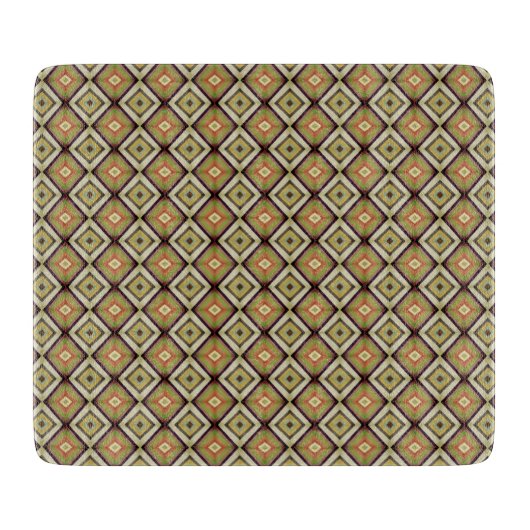 Midden eeuws moderne geometrisch patroon snijplank (Voorkant)