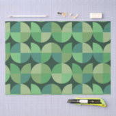 Midden eeuws moderne geometrische vormen groen tissuepapier (Craft)