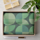 Midden eeuws moderne geometrische vormen groen tissuepapier (Geschenk)