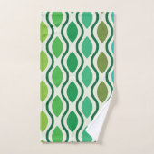 Midden eeuws moderne groene turquoise Ogee patroon Bad Handdoek (Handdoek)