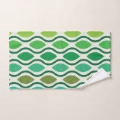 Midden eeuws moderne groene turquoise Ogee patroon Bad Handdoek (Handdoek)