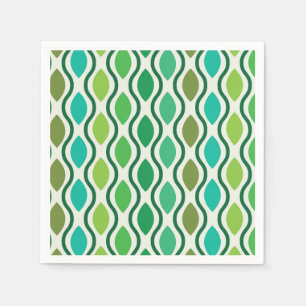 Midden eeuws moderne groene turquoise ogee patroon servet