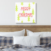 Midden eeuws moderne kerstboom retro canvas afdruk (Insitu (Slaapkamer))