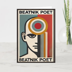 Midden eeuws moderne kunst Beatnik-dichter Kaart