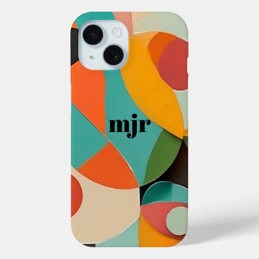 Midden eeuws moderne kunst, diverse kleuren, geome Case-Mate iPhone case (Achterkant)