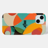Midden eeuws moderne kunst, diverse kleuren, geome Case-Mate iPhone case (Achterkant (horizontaal))