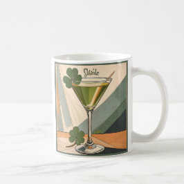 Midden eeuws moderne kunst Shamrock Martini Sláint Koffiemok