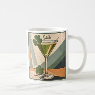 Midden eeuws moderne kunst Shamrock Martini Sláint Koffiemok