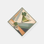 Midden eeuws moderne kunst Shamrock Martini Sláint Servet (Hoek)