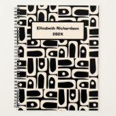 Midden-Eeuws Moderne Piquet Geminimaliseerde Geper Planner (Voorkant)