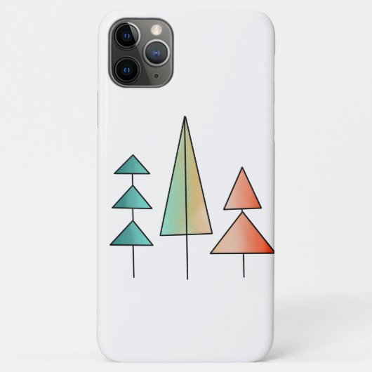 midden eeuws moderne regenboog bomen blozen turquo Case-Mate iPhone case (Achterkant)