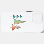 midden eeuws moderne regenboog bomen blozen turquo Case-Mate iPhone case (Achterkant (horizontaal))