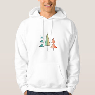 midden eeuws moderne regenboog bomen blozen turquo hoodie