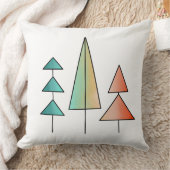 midden eeuws moderne regenboog bomen blozen turquo kussen (Deken)